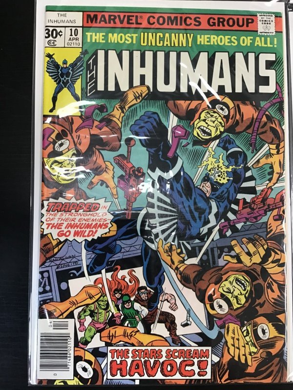 4PC INHUMANS LOT (8.0 OB) NEWSSTAND, #8,10-12!! 1977