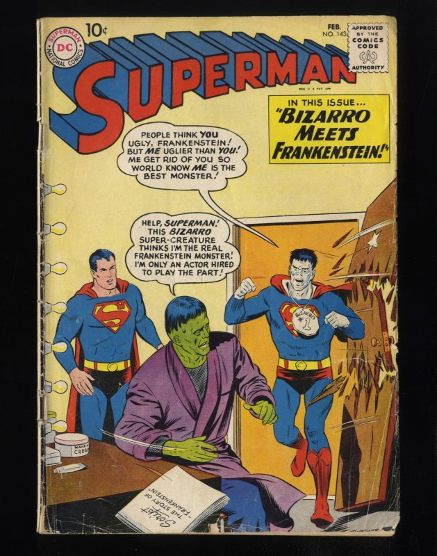 Superman #143 GD 2.0 Bizarro Meets Frankenstein!