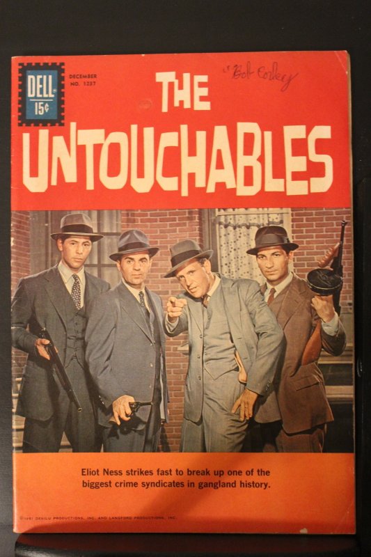 Four Color 1237 1961 Mid-Grade VG/FN The Untouchables  SALE!  Robert Stack Photo