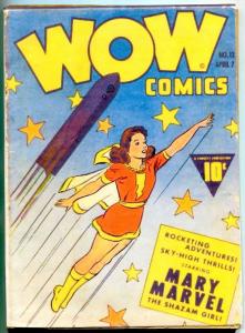 Wow Comics #12 1943- Mary Marvel- photocopy cover INCOMPLETE