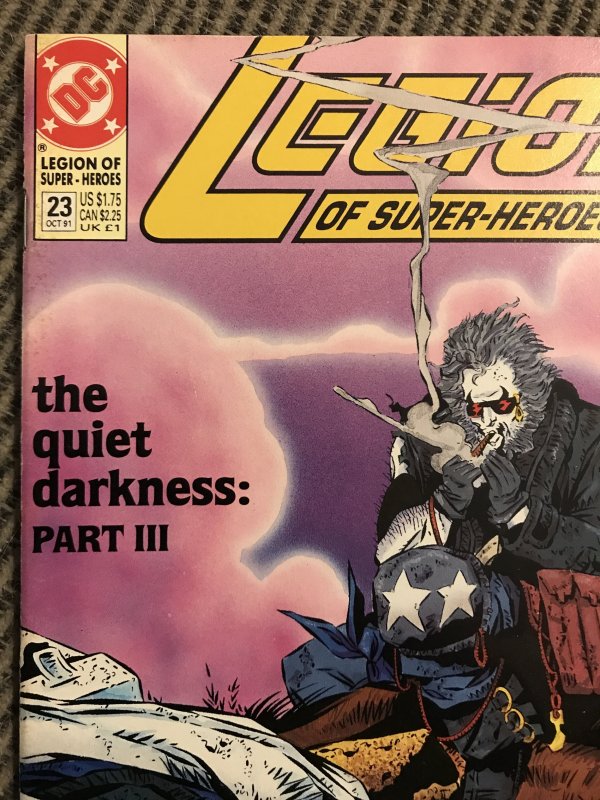 Legion of Super-Heroes #23 : DC 10/91 VF+; early Lobo, Keith Giffen