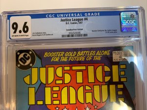 Justice League (1987) # 4 (CGC 9.6 OWWP) CPV Canadian Price Variants | Census 2