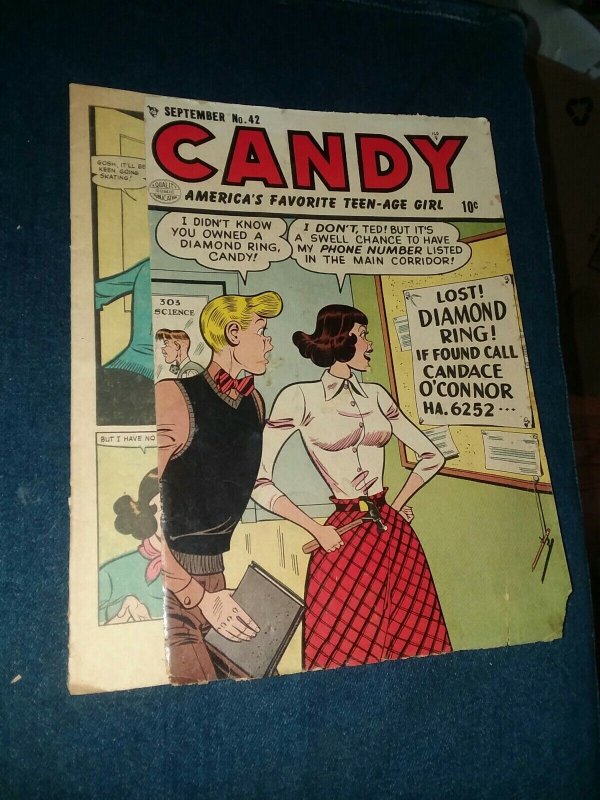 Candy america's favorite teen-age girl #42 quality 1953 Lost Diamond Ring gga