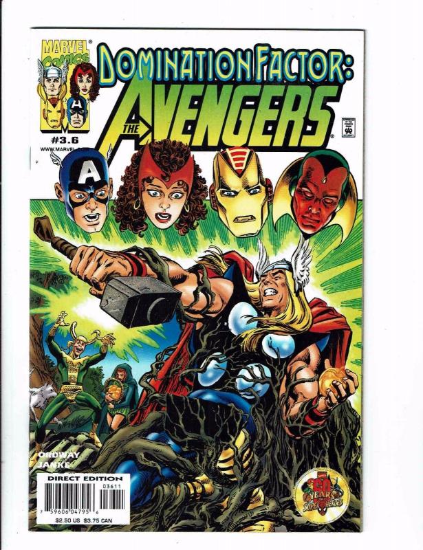 Lot Of 3 Avengers Domination Factor Marvel Comic Books # 1.2 2.4 3.6 Hulk BH5