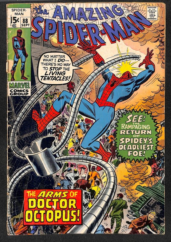 Amazing Spider-Man #88 GD+ 2.5 Doc Ock!
