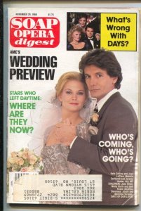 MAG: Soap Opera Digest 11/29/1988-AMC's Wedding Preview-Kate Collins & Jean L...