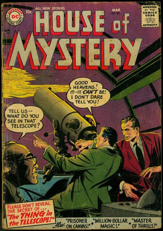 House of Mystery #60 1957- DC Horror SC-fi comics G