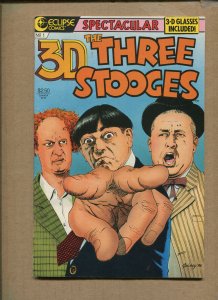 THE THREE STOOGES 3-D #1 - WITH GLASSES! - 1986 (Grade 8.0) WH