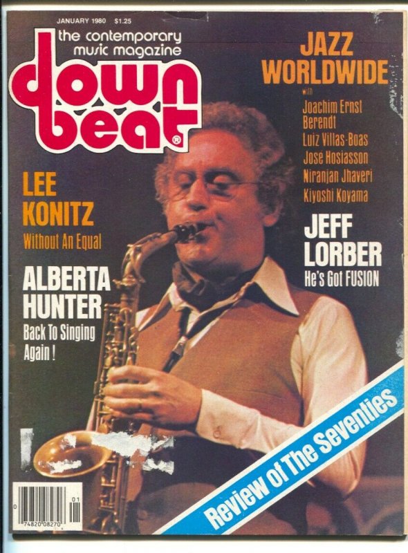 Down Beat 1/1980=Jazz Worldwide-Lee Konitz-pix-music history-VG 