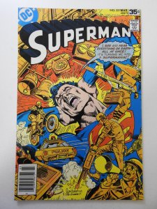 Superman #321 (1978) VG+ Condition stain front/back cover