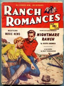 PULP:  Ranch Romances 3rd October 1950-Riders from Tuscon- Tim Holt VG