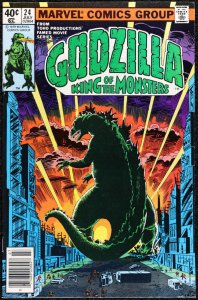 GODZILLA   (1977 Series)  (MARVEL) #24 NEWSSTAND Very Fine Comics Book
