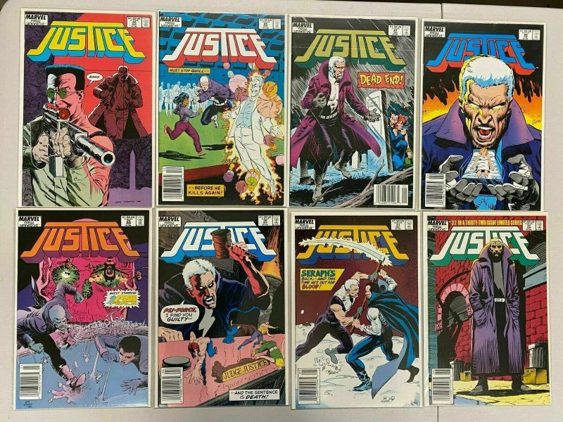 Justice set #1-32 avg 8.0 VF (1986-89 Marvel) 