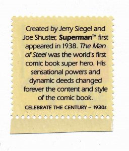 Superman Arrives 1998 Single stamp, Mint