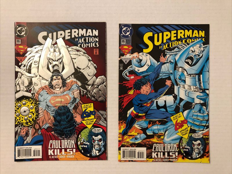 Action Comics #695 Variant And Regular Lot Of 2