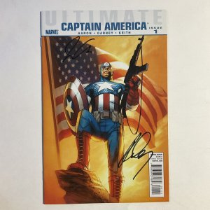 Ultimate Captain America 1 2011 Signed by Jason Aaron Ron Garney Marvel Nm