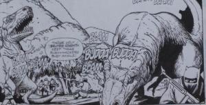 TIMOTHY TRUMAN original art, GUNS of the DRAGON #3,pg #5, T-rex, Dinosaurs, 1998