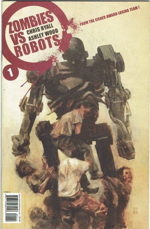 Zombies vs Robots #1 IDW Ashley Wood  Robot Cover Variant NM