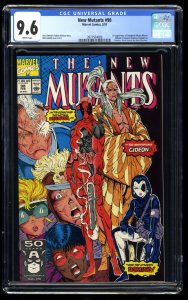 New Mutants #98 CGC NM+ 9.6 White Pages 1st Appearance Deadpool!