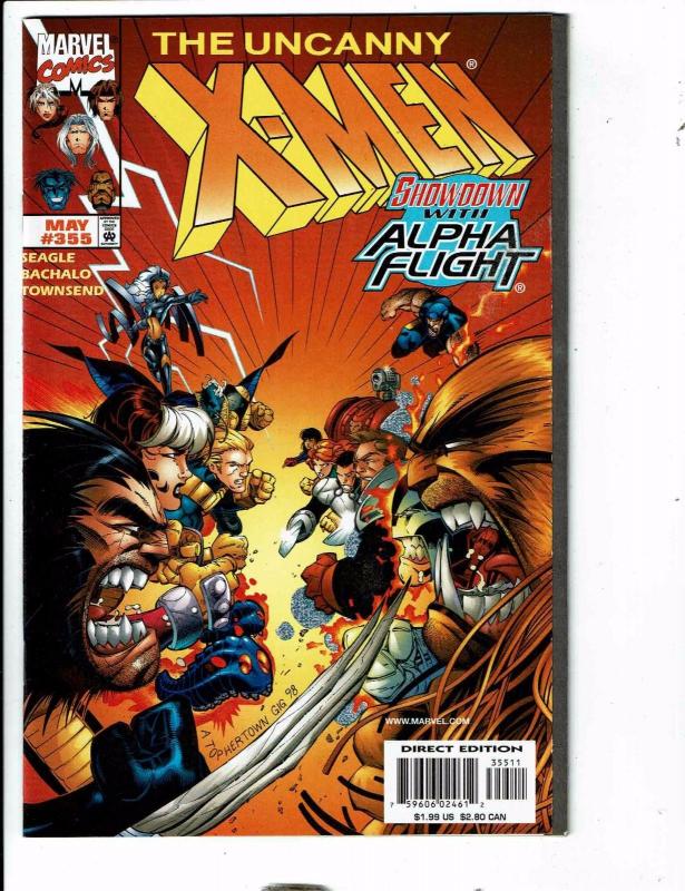6 Uncanny X-Men Marvel Comic Books # 351 352 353 354 355 358 Wolverine RC10