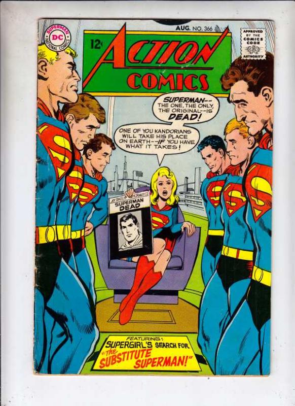 Action Comics #366 (Aug-68) VG/FN- Mid-Grade Superman