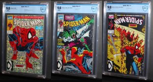 Spiderman #1  #2  #3  SET /  CBCS 9.8 NM-MT /  Todd McFarlane    1990