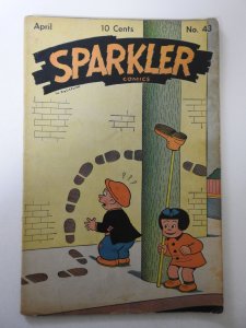 Sparkler Comics #43 (1945) VG Condition centerfold detached bottom staple