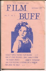 Film Buff Vol.3 #1 9/1973-Shirley Temple-historic info-VG 