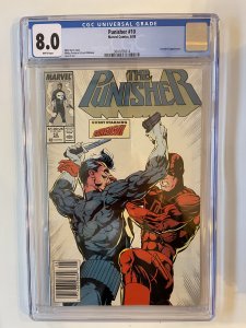 Punisher #10 CGC 8.0 - Newsstand - Daredevil Appearance 1988