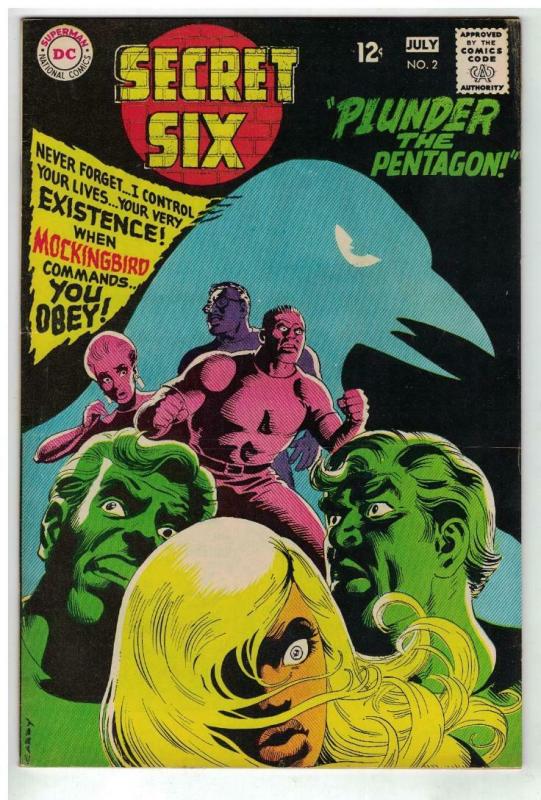 SECRET SIX 2 VG-F July 1968 COMICS BOOK