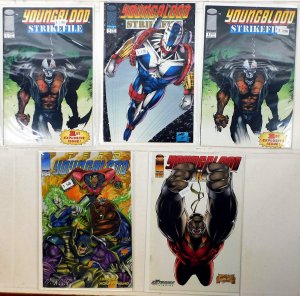 Youngblood Strikefile Lot of 5 #1 x3, 4, Team 1 (1993) Image Comics 1st Print