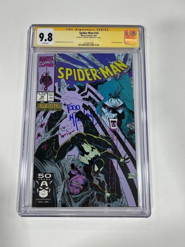 Spider-man 14 CGC 9.8 1991 Marvel Signature Series SS Signed Todd McFarlane 008