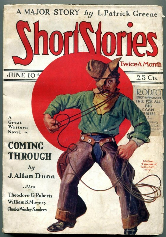 Short Stories Pulp June 10 1927- J Allan Dunn- L Patrick Greene VG-