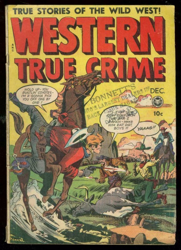 WESTERN TRUE CRIME #3 1948-FOX FEATURES-JACK KAMEN-RARE VG