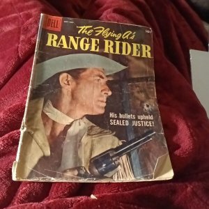 The Flying A's Range Rider #23: Dell Comics 1958 Silver age photo cover Western