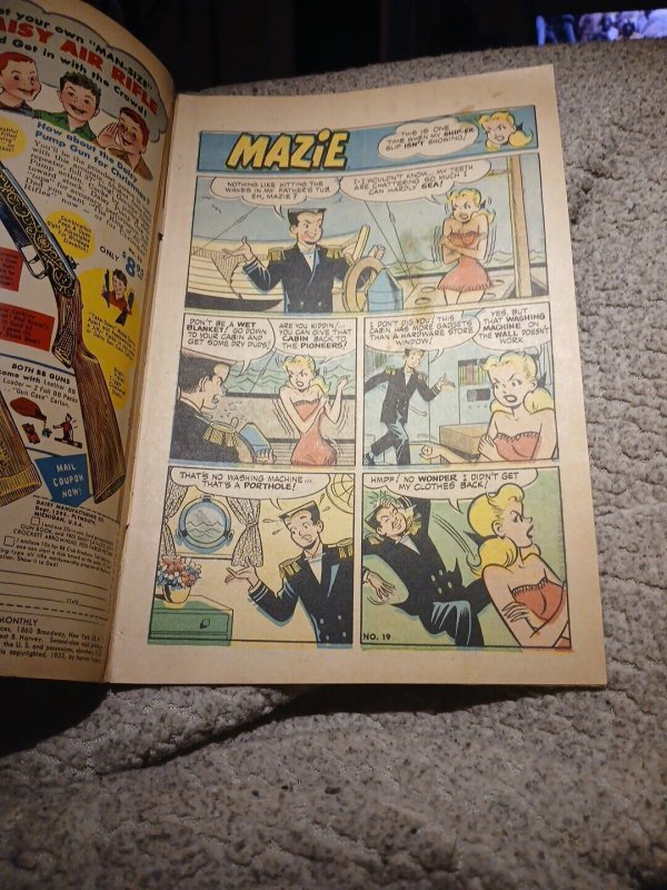 Mazie And Her Friends Stevie And Flat Top #19 Harvey Comics 1955 Golden Age Good