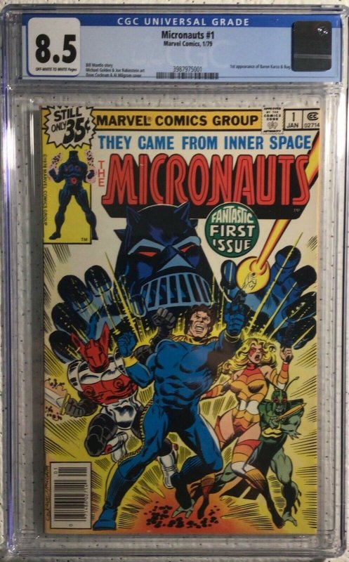 Marvel, Micronauts #1, multiple 1st, MCU spec, CGC 8.5, Look!