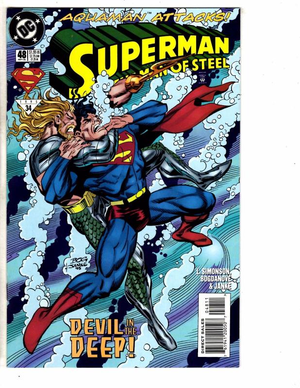 9 Superman Man Of Steel DC Comics # 48 49 51 52 53 54 55 56 57 Batman Flash J214