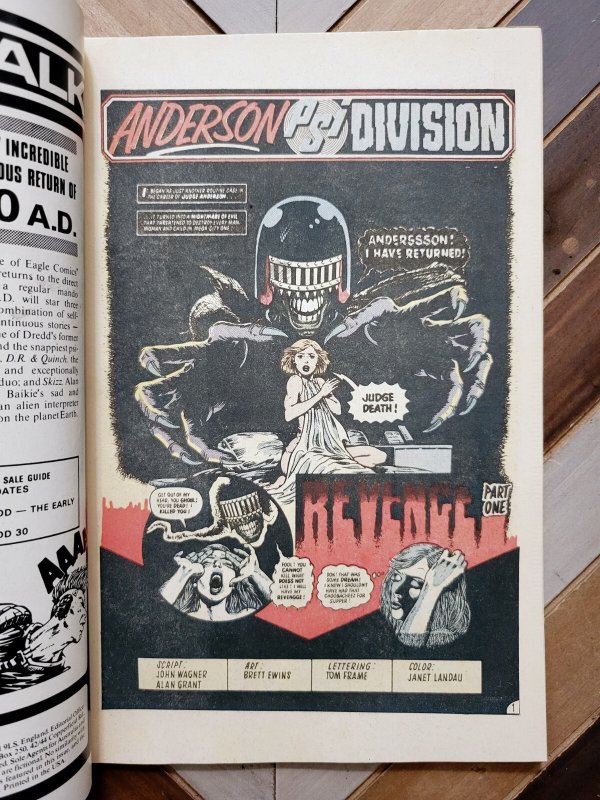 2000 A.D. Monthly #1 Vol. 2 (1986 Eagle Comics) 5.0 ft JUDGE DREDD + Alan Moore