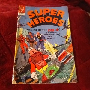 SUPER HEROES#4 Dell Comics 1967 SILVER AGE The End Of The Fab 4?!?? Key Book