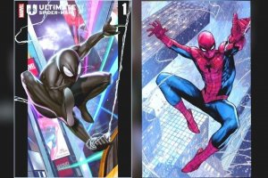 ULTIMATE SPIDER-MAN 1 HOT! INHYUK LEE BLACK SUIT 2 Pk Set 1:10 1:25 BOTH COVERS