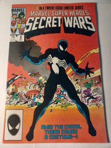 Marvel Super Heroes Secret Wars #8 NM- 9.2 Symbiote Costume Origin Marvel Com...