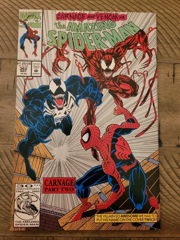 Amazing Spiderman 362 2ND PRINT CARNAGE VENOM/NM/KEY MANY OTHER AUCTIONS (AM6)