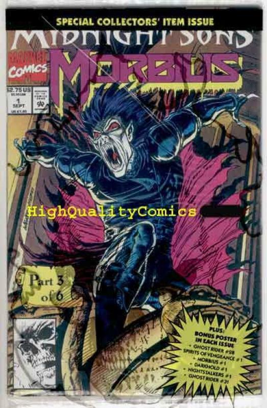 MORBIUS the VAMPIRE #1 2 3 4, NM+, Spider-man, Fangs, Web, w/ poster, 1992