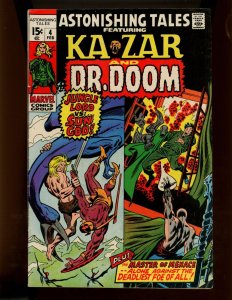 (1971) Astonishing Tales #4 - FEATURING KA-ZAR AND DR. DOOM (4.0/4.5)