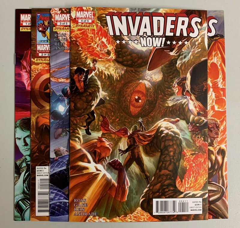 Invaders Now! #1-5 Set (Marvel/Dynamite 2010) Alex Ross Christos Gage (9.0) 