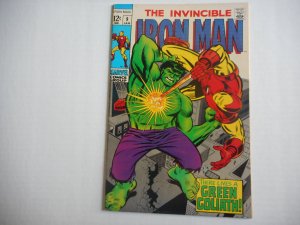 IRON MAN # 9 CLASSIC HULK / IRON MAN COVER!! HIGH GRADE BEAUTY WOW!!!!
