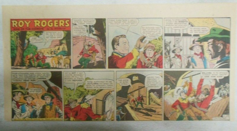 Roy Rogers Sunday Page by Al McKimson from 11/23/1952 Size 7.5 x 15 inches