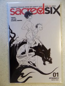 SACRED SIX # 1 JAE LEE 1:40 B AND W VARIANT