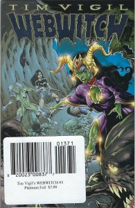 WebWitch # 3 Tim Vigil Limited Platinum Variant Cover Edition   Avatar Press  NM